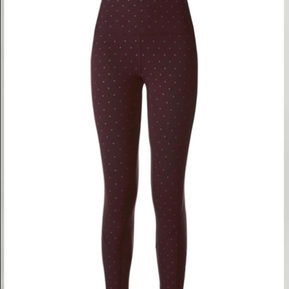 Lululemon Pace Rival Crop Night Fall Bordeaux Drama Gold 2